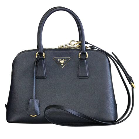 prada saffiano shoulder strap bowler bag black|prada saffiano tote price.